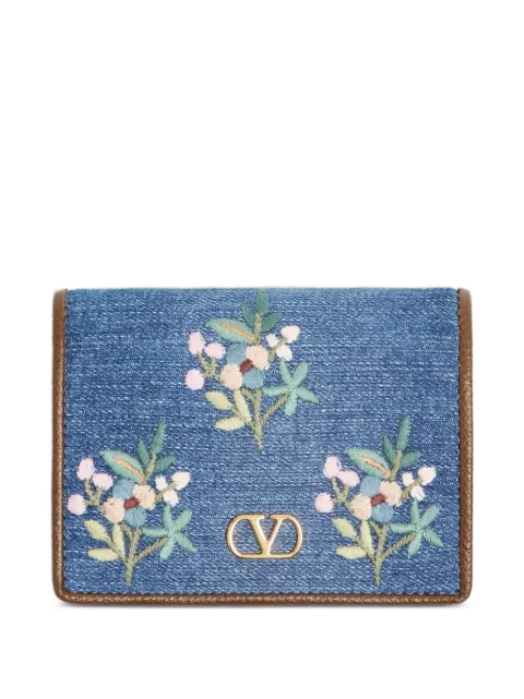 Valentino Garavani cartera VLogo Signature con bordado floral