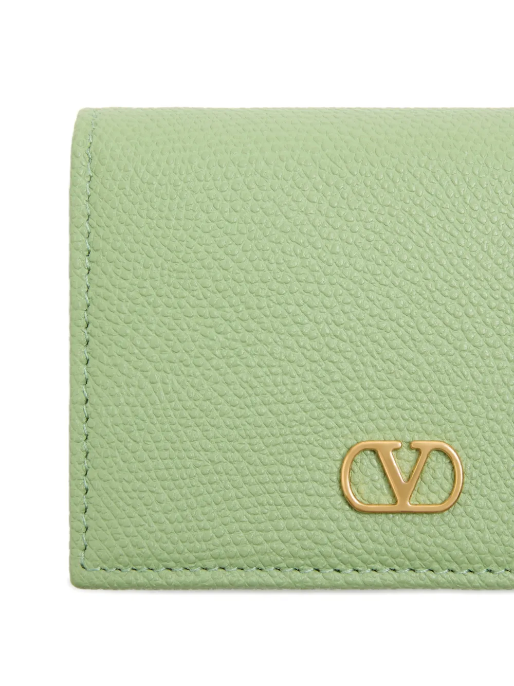 Valentino Garavani VLogo Signature portemonnee van bewerkt kalfsleer Groen