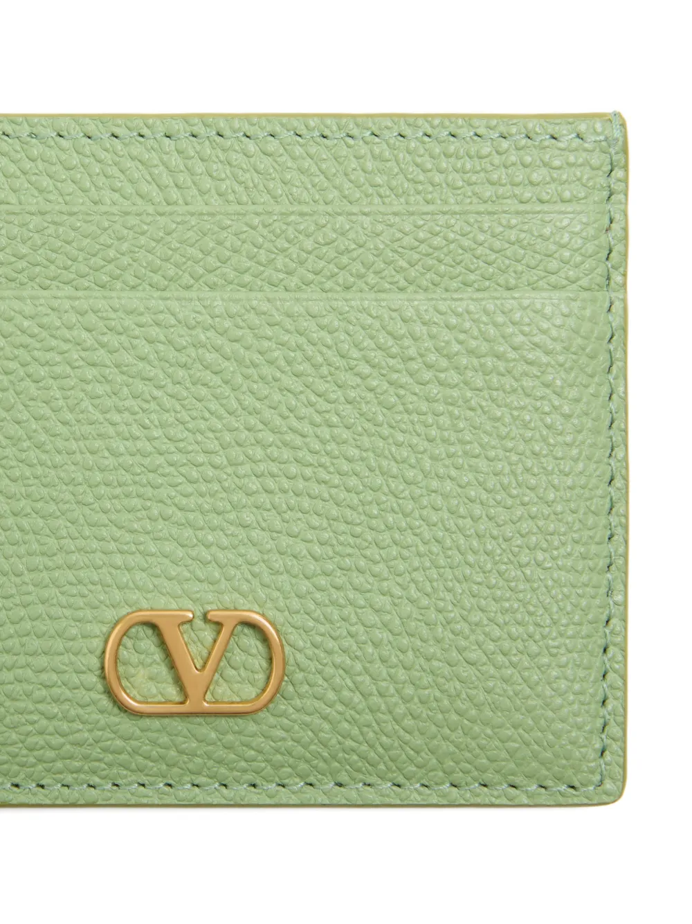 Valentino Garavani VLogo Signature pasjeshouder van bewerkt kalfsleer Groen