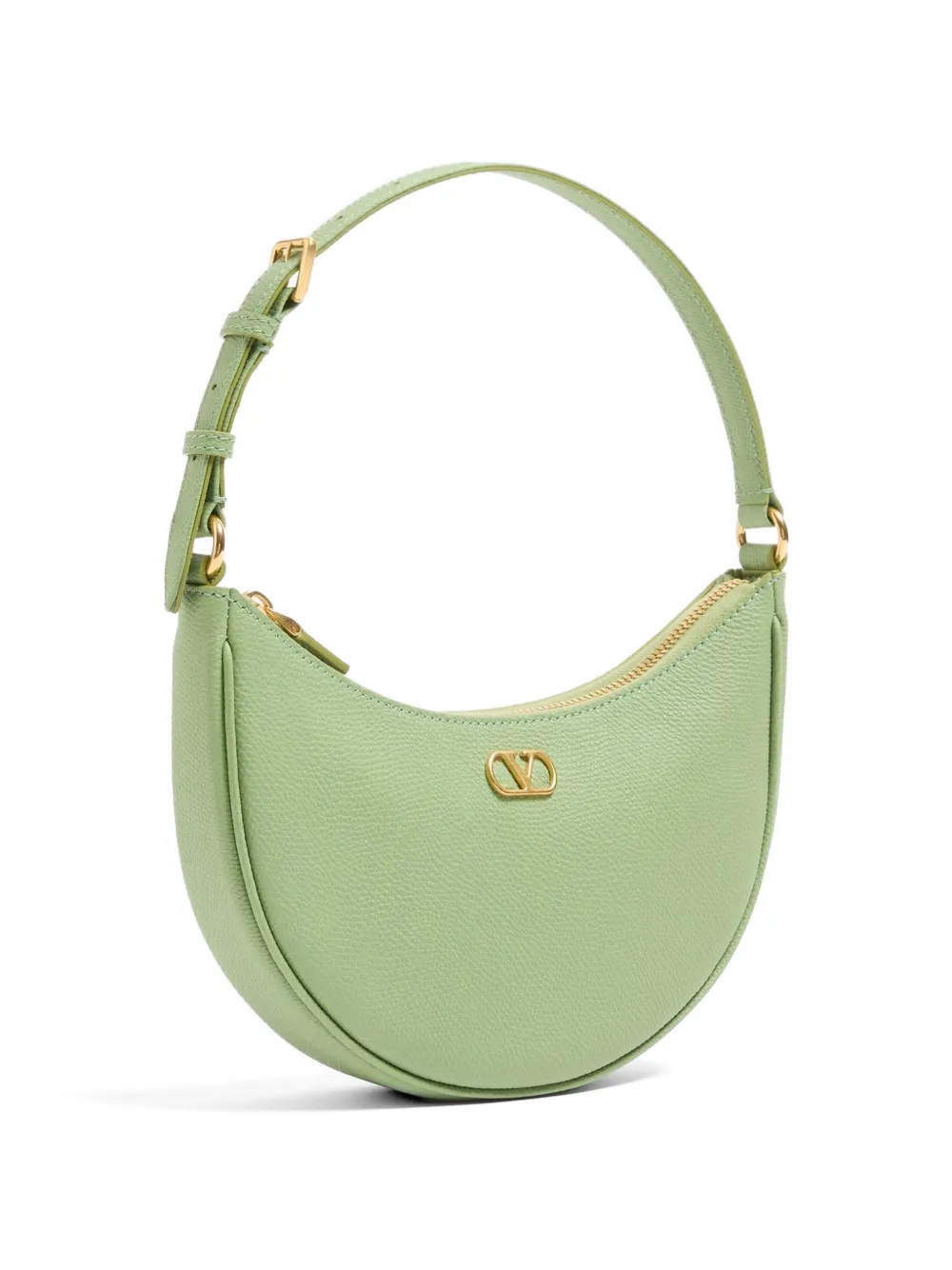 Valentino Garavani VLogo Signature mini-tas van korrelig kalfsleer Groen