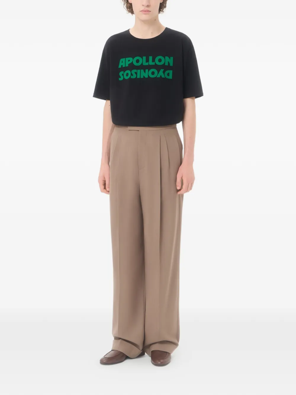 Valentino Garavani Katoenen T-shirt met Apollon Dyonisos-print Zwart