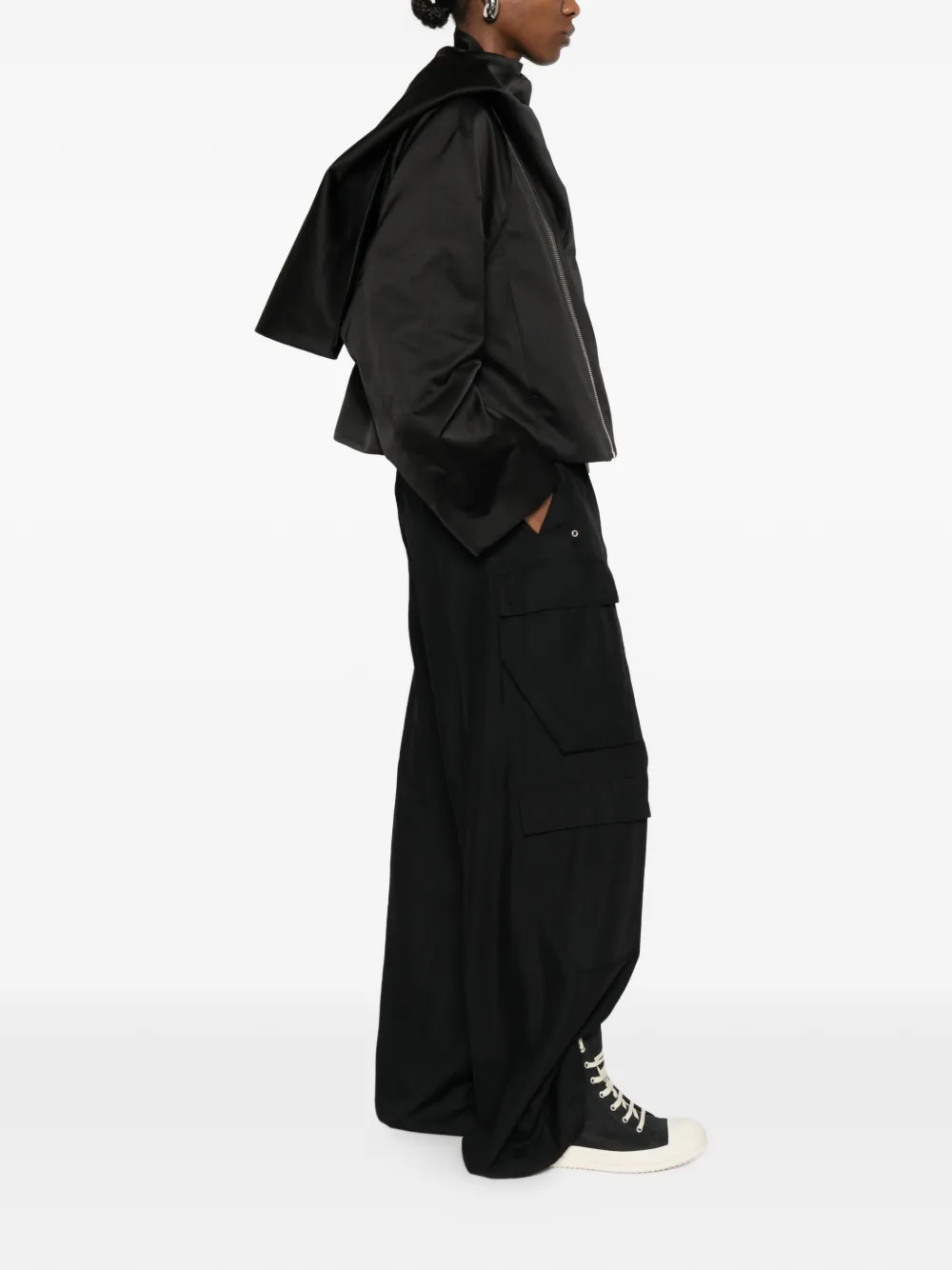 Rick Owens Zip-up Jacket - Black 