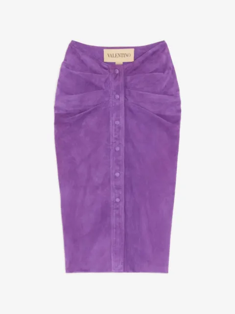 Valentino Garavani suede midi skirt