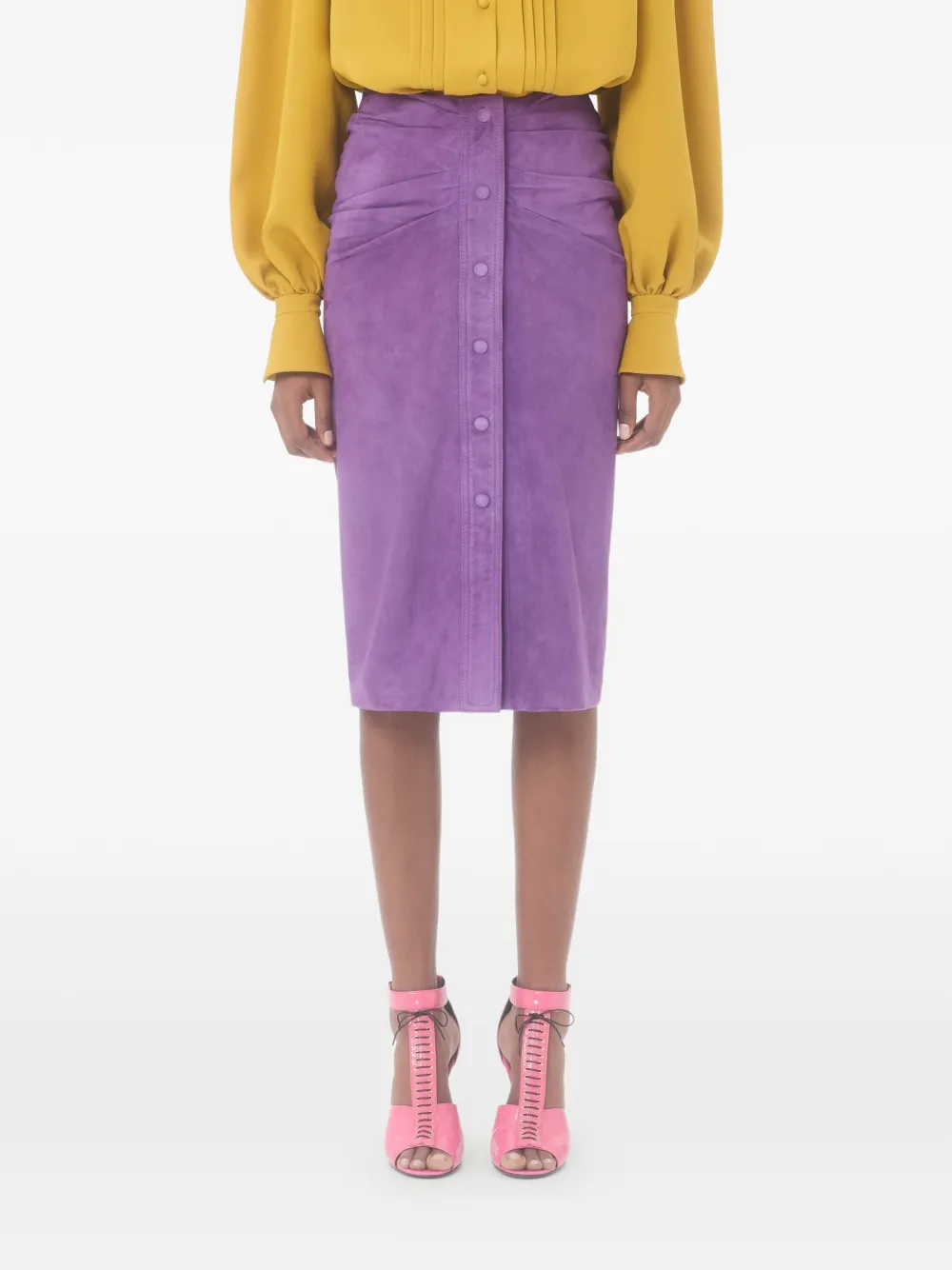  Valentino Garavani Suede Skirt - Purple 