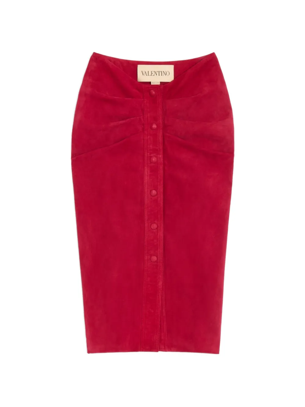 Valentino Garavani suede skirt - Rosso