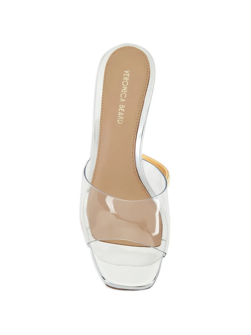 Veronica Beard Sandalen met sleehak en vierkante neus Zilver
