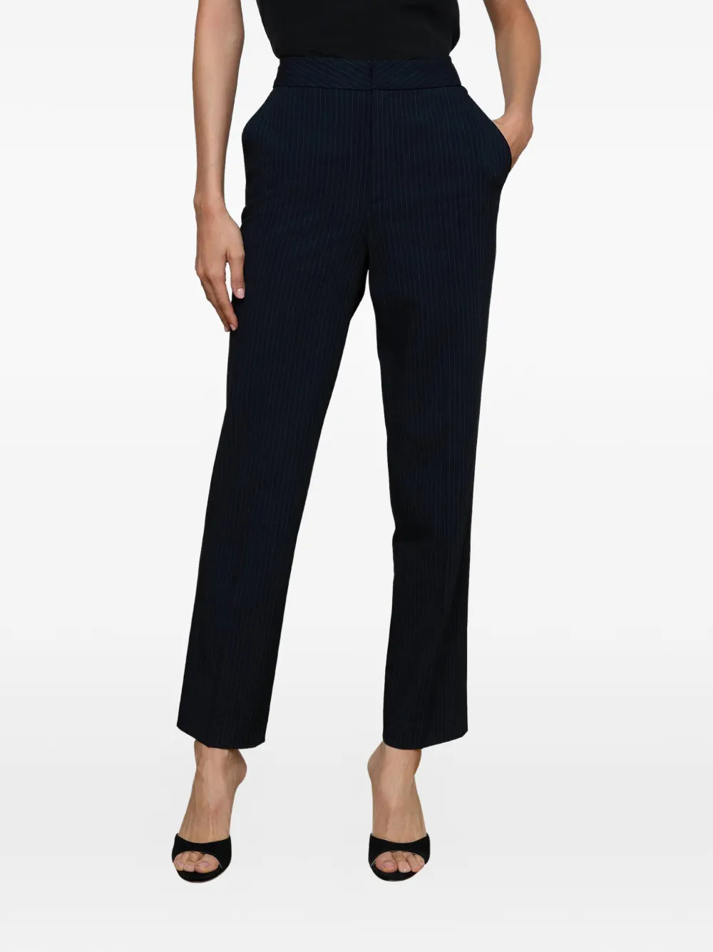  L'agence Rebel Pinstriped Trousers - Blue 