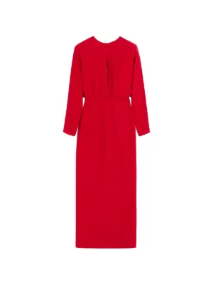 strapless midi dress linen KINSLEY FONDANT STRAPLESS DRESS