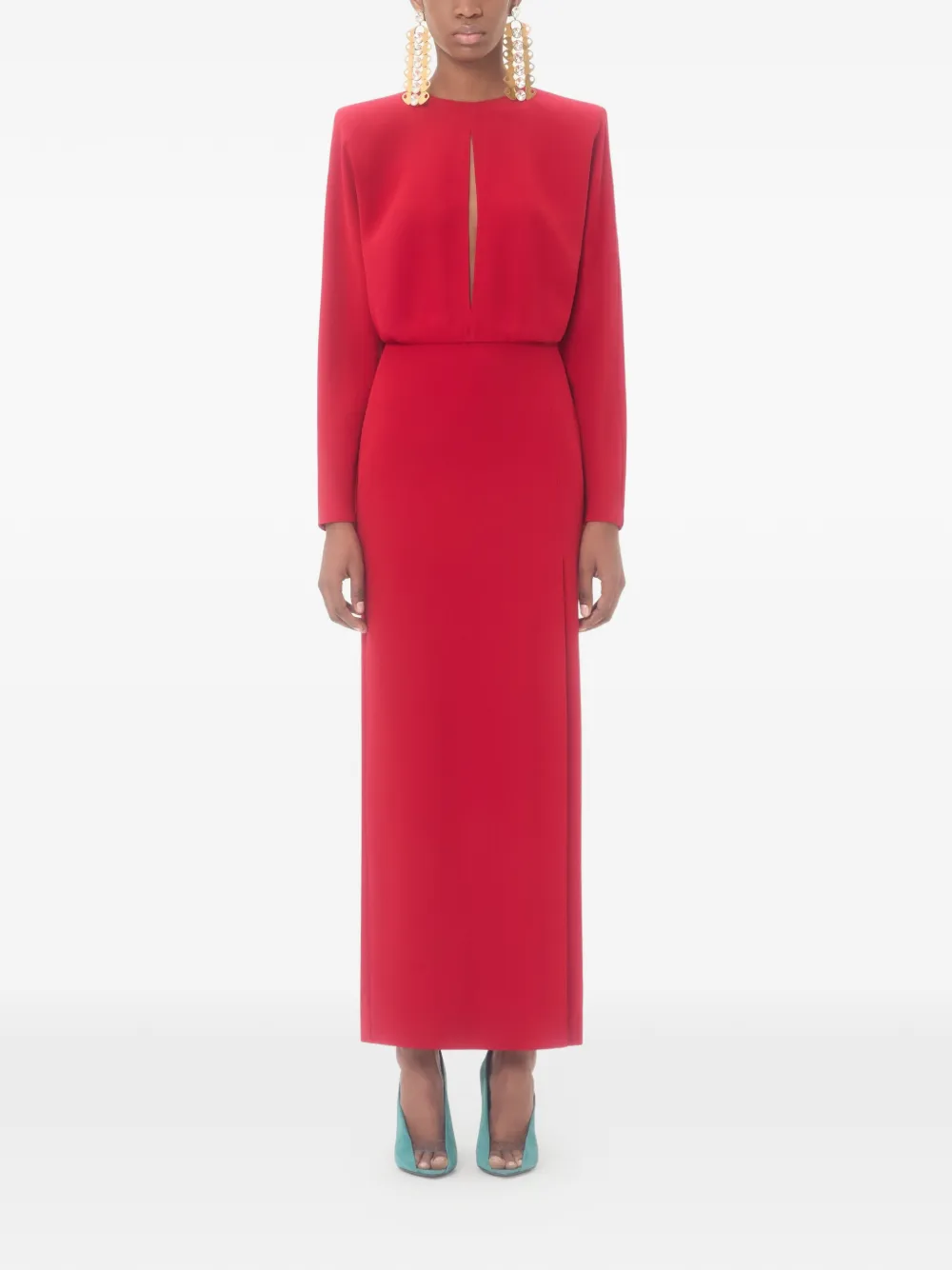 Valentino Garavani Cady Couture maxi-jurk Rood