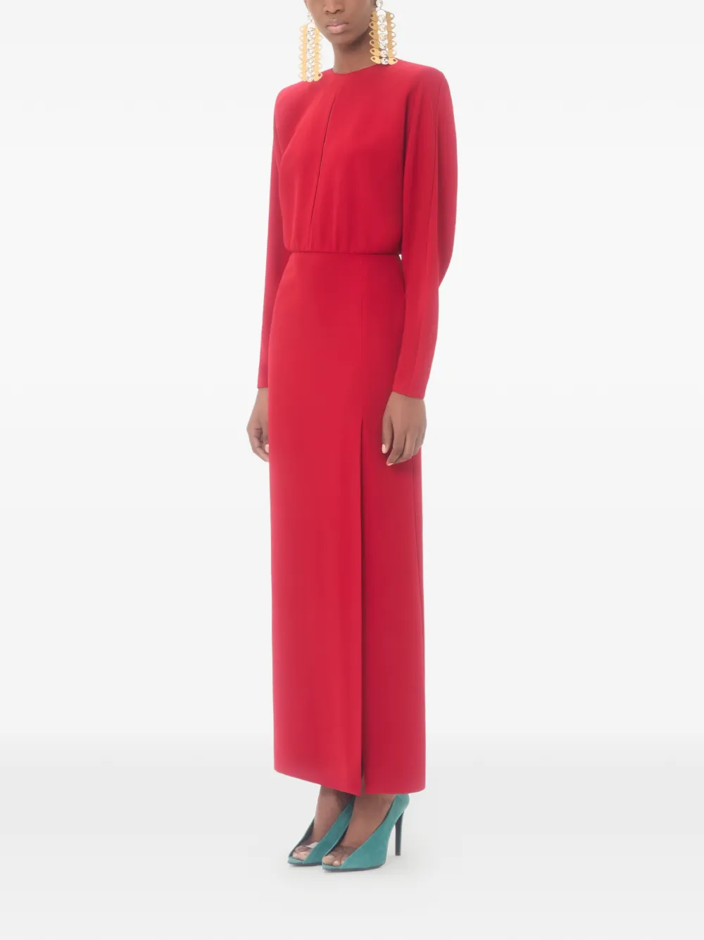 Valentino Garavani Cady Couture maxi-jurk Rood
