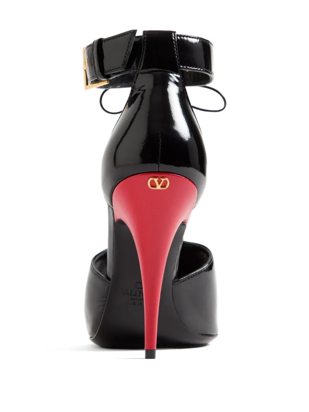 Valentino Garavani 105 mm Bustier Naplak sandalen Zwart