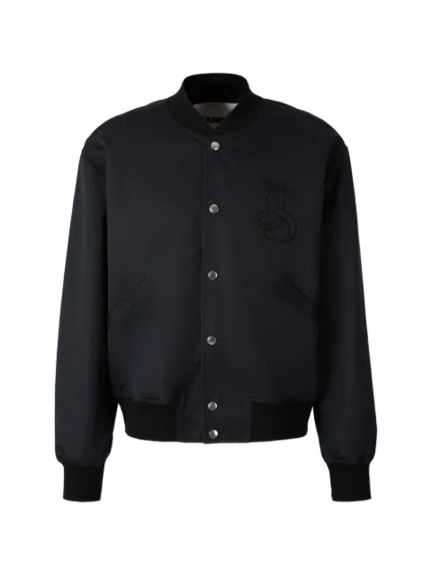 Jil Sander embroidery button bomber jacket