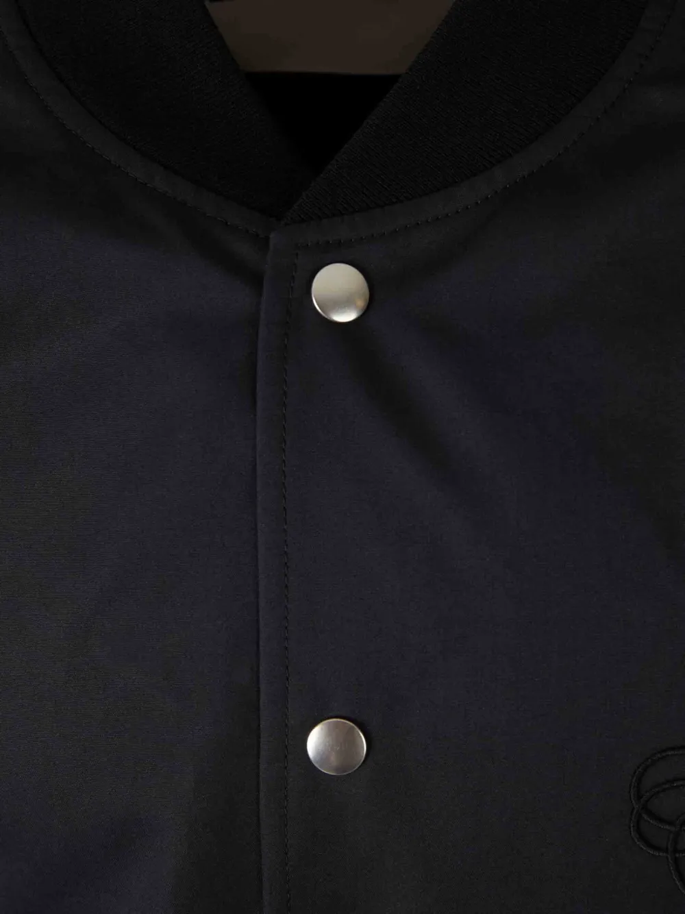  Jil Sander Embroidery Button Bomber Jacket - Black 