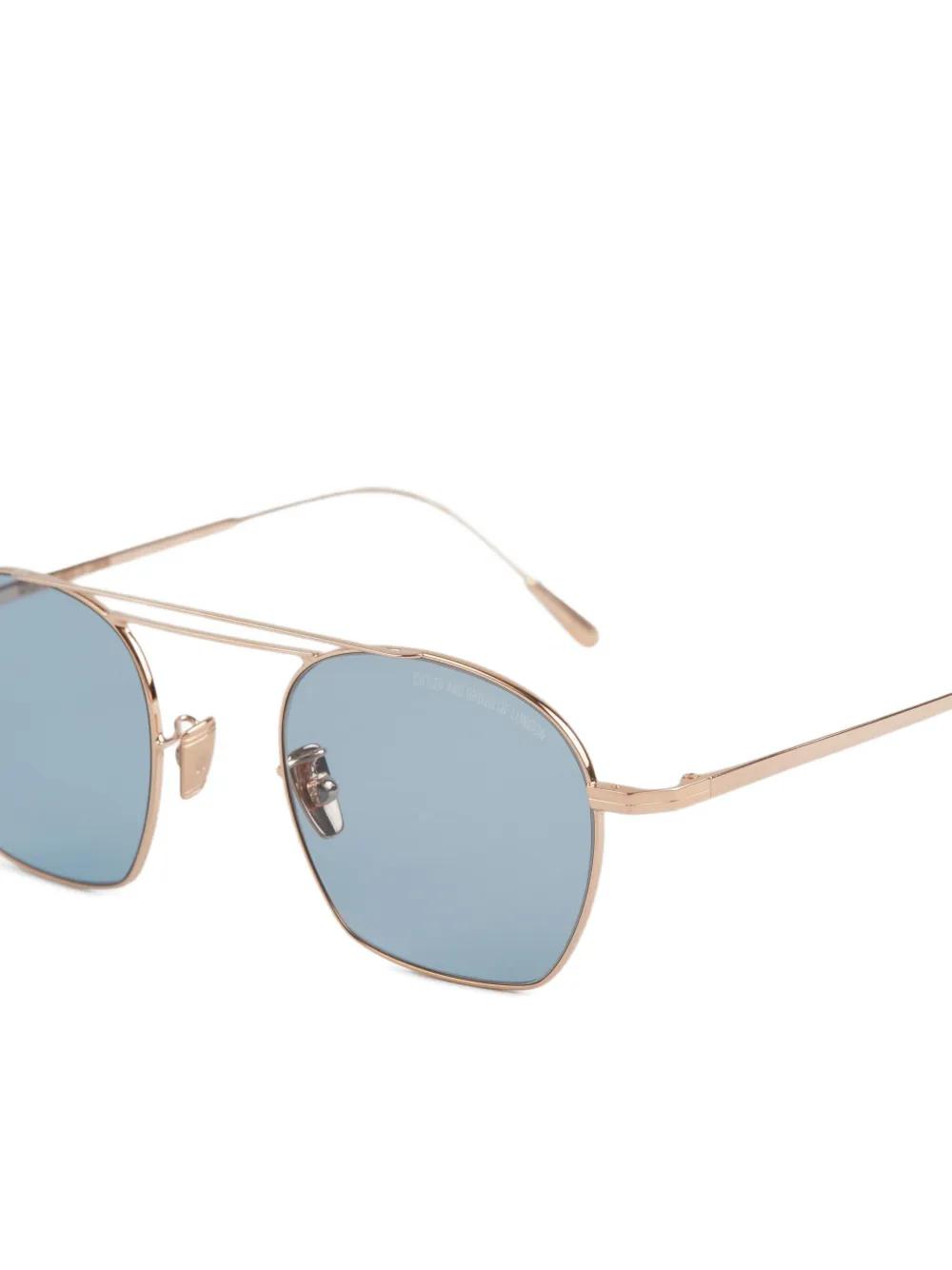 Cutler & Gross Zonnebril met geometrisch montuur Goud