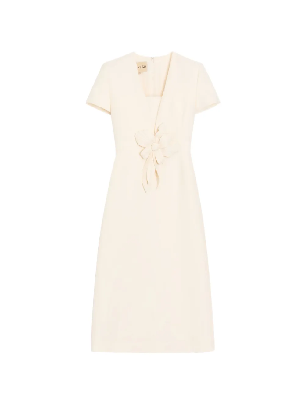 Valentino Garavani Abito in crêpe con ricamo - Toni neutri