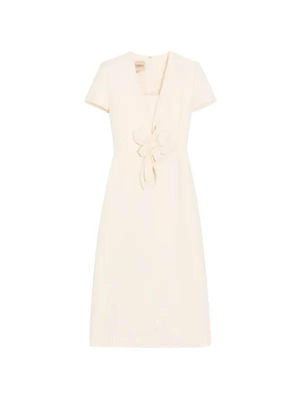 embroidered crepe couture dress Embroidered crepe dress