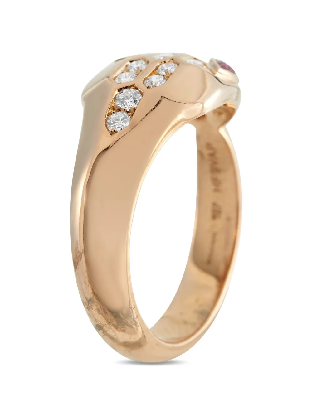 Bvlgari Pre-Owned Serpenti Seduttori diamond and tourmaline ring - Rosa