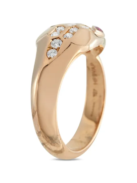 Bvlgari Pre-Owned Serpenti Seduttori diamond and tourmaline ring