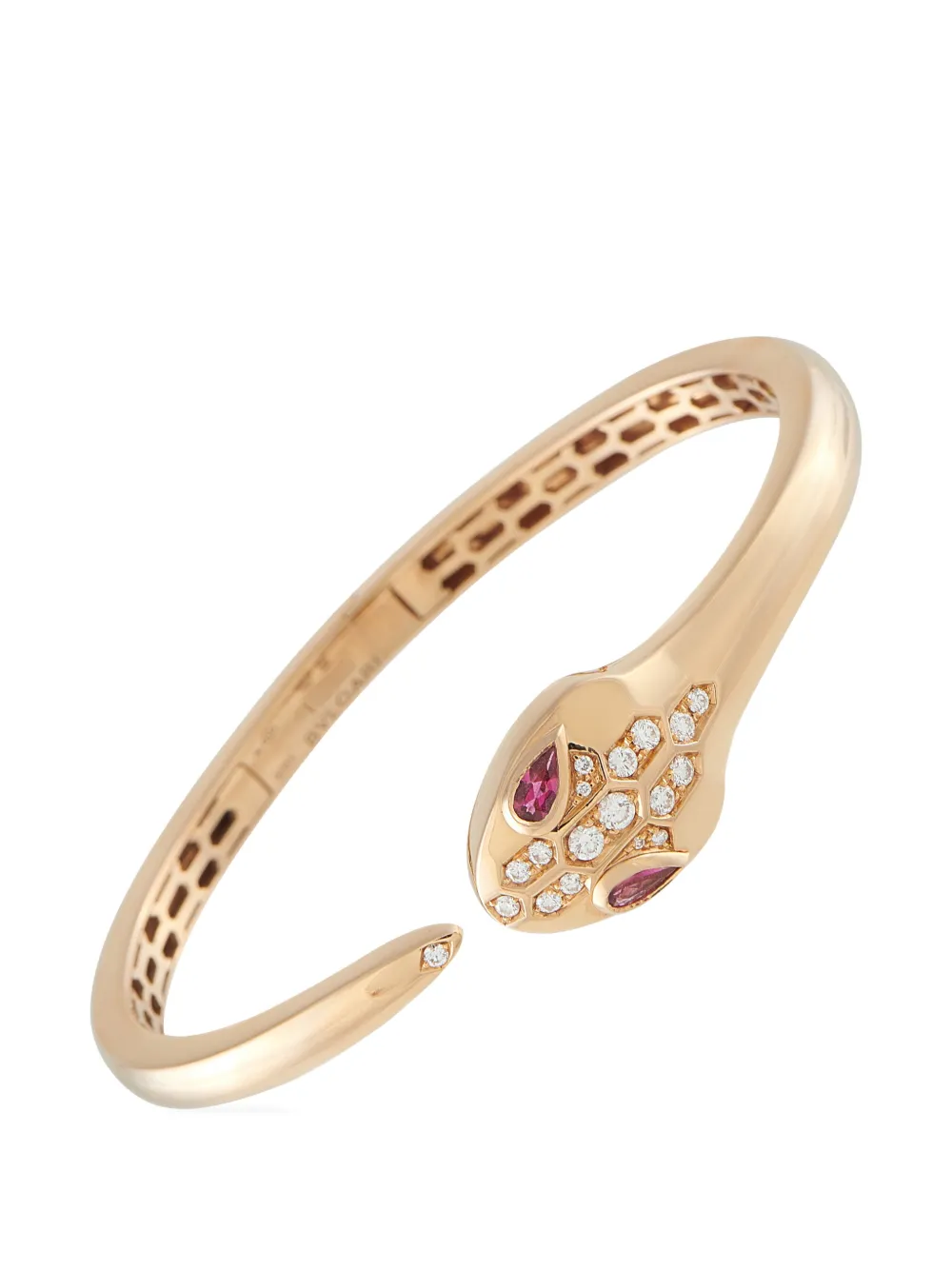 Bvlgari Pre-Owned Serpenti diamond and ruby bracelet - Rosa