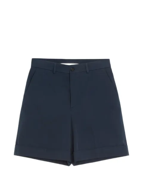 Valentino Garavani cotton gabardine bermuda shorts with turn-up and VLogo embroidery