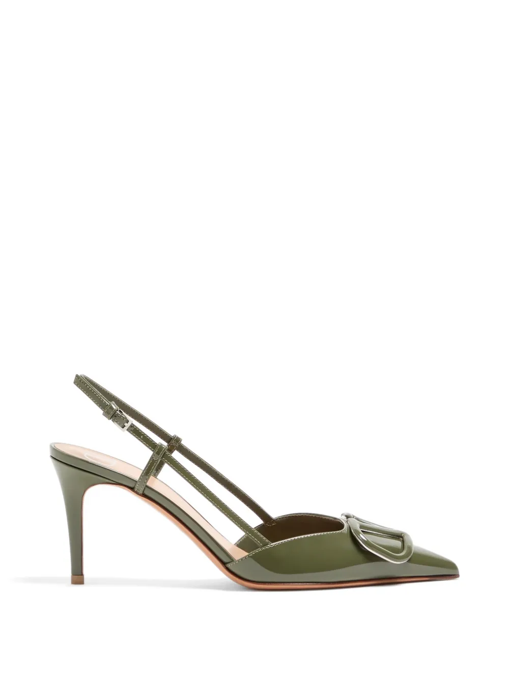 Valentino Garavani VLogo Signature lakleren slingback pumps Groen