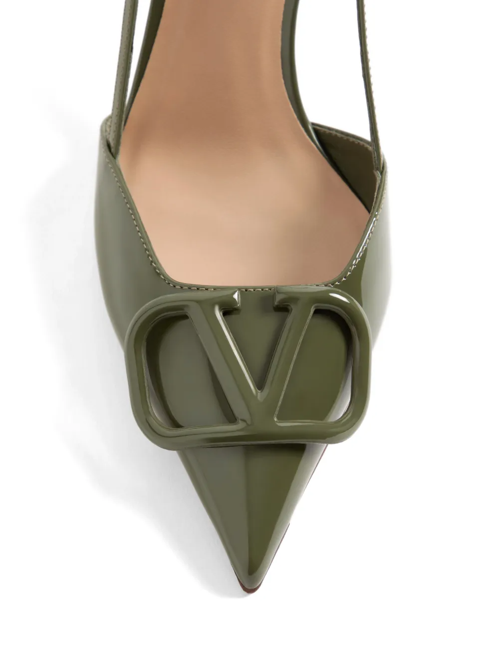 Valentino Garavani VLogo Signature lakleren slingback pumps Groen