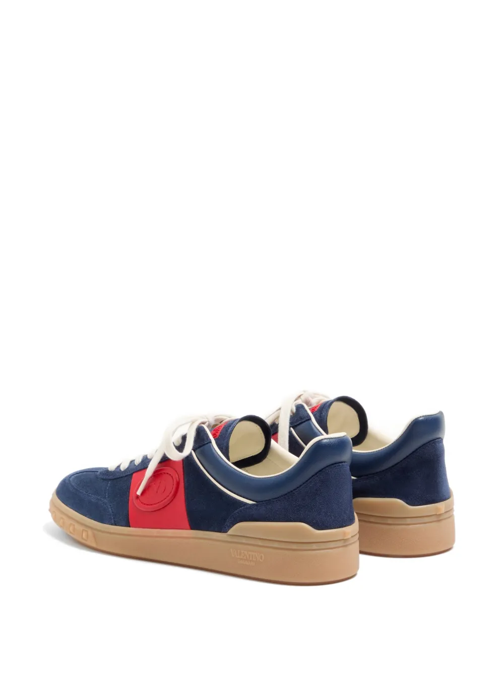 Valentino Garavani Upvillage low-top sneakers van splitleer en kalfsleer Blauw