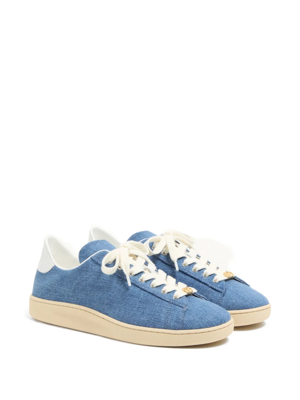 Valentino Garavani Royco denim sneakers Blauw