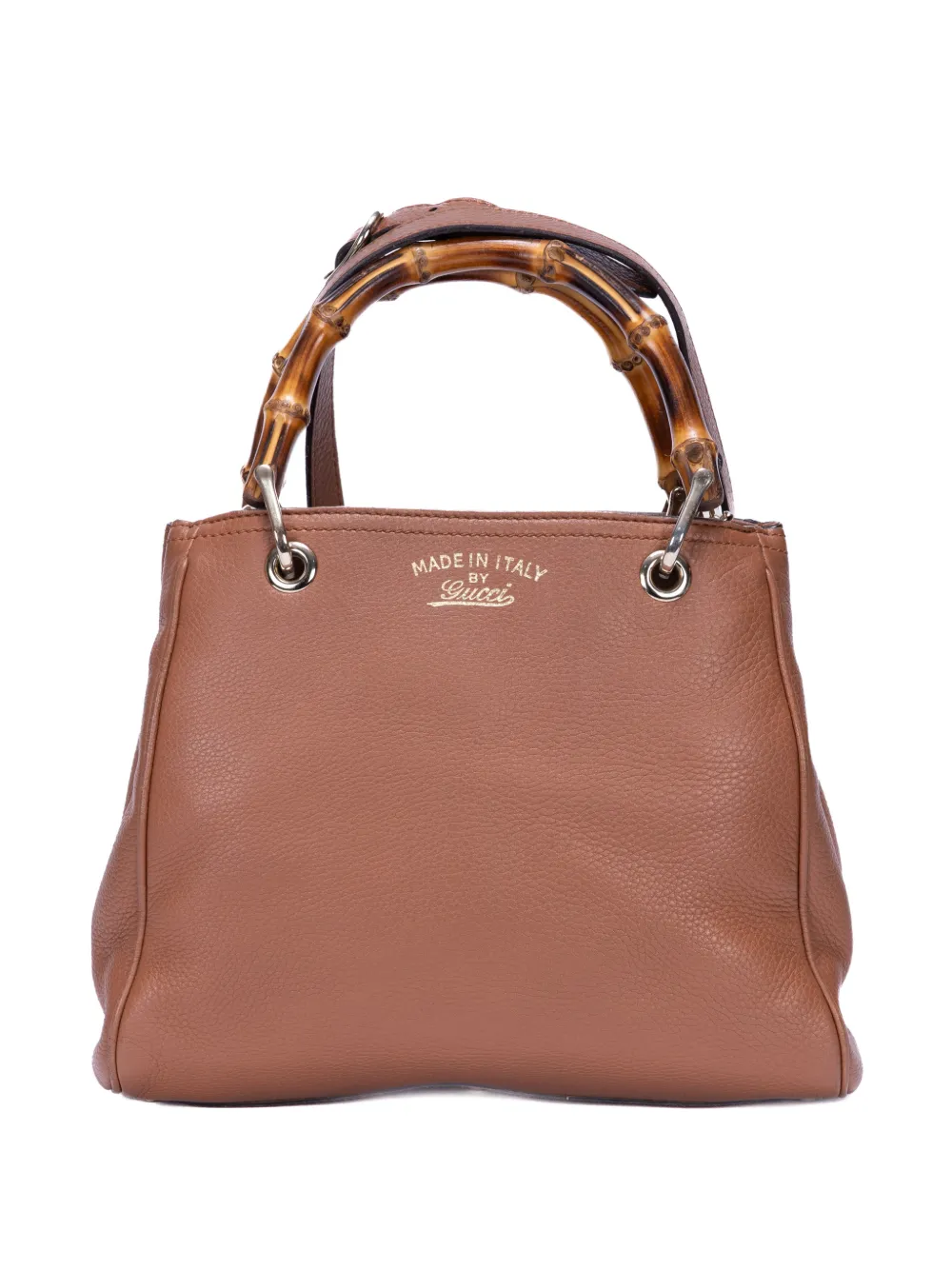 Gucci Pre-Owned small Bamboo Shopper leather tote bag - Marrone