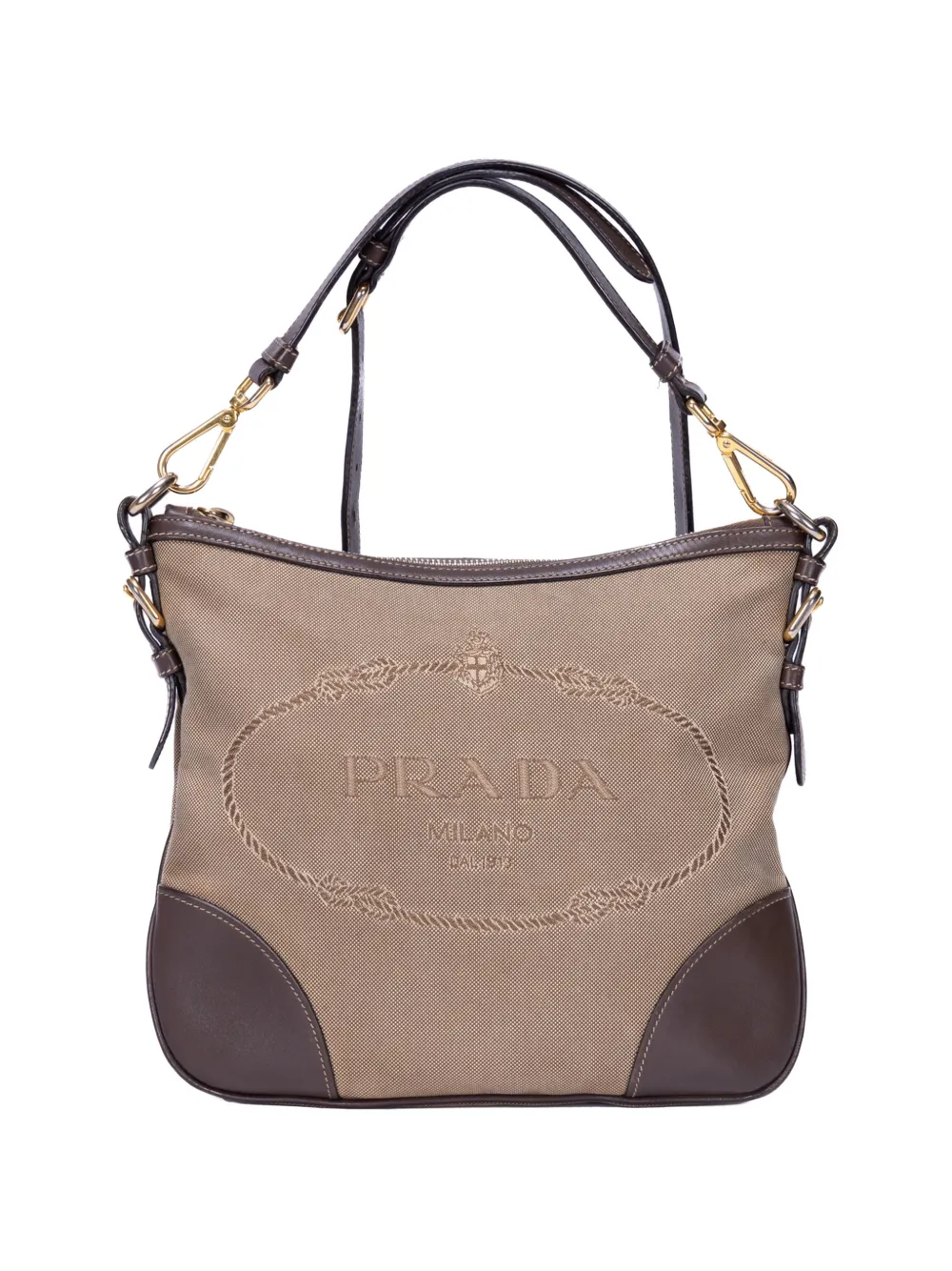 Prada Pre-Owned logo shoulder bag - Toni neutri