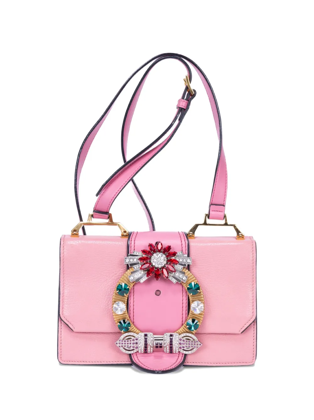 Miu Miu Pre-Owned embellished shoulder bag - Rosa
