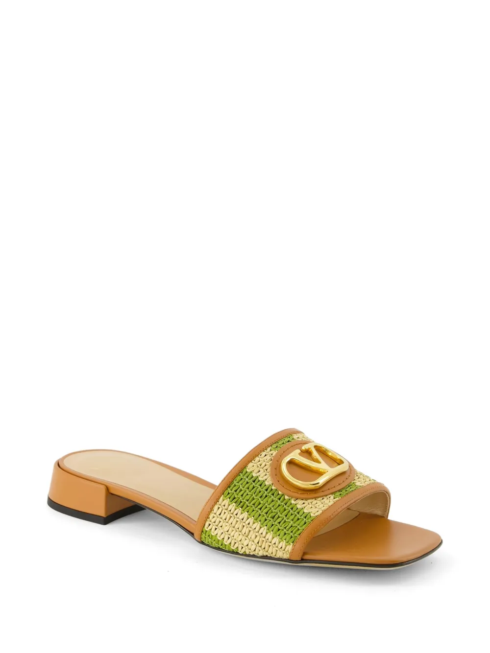Valentino Garavani logo sandals Groen
