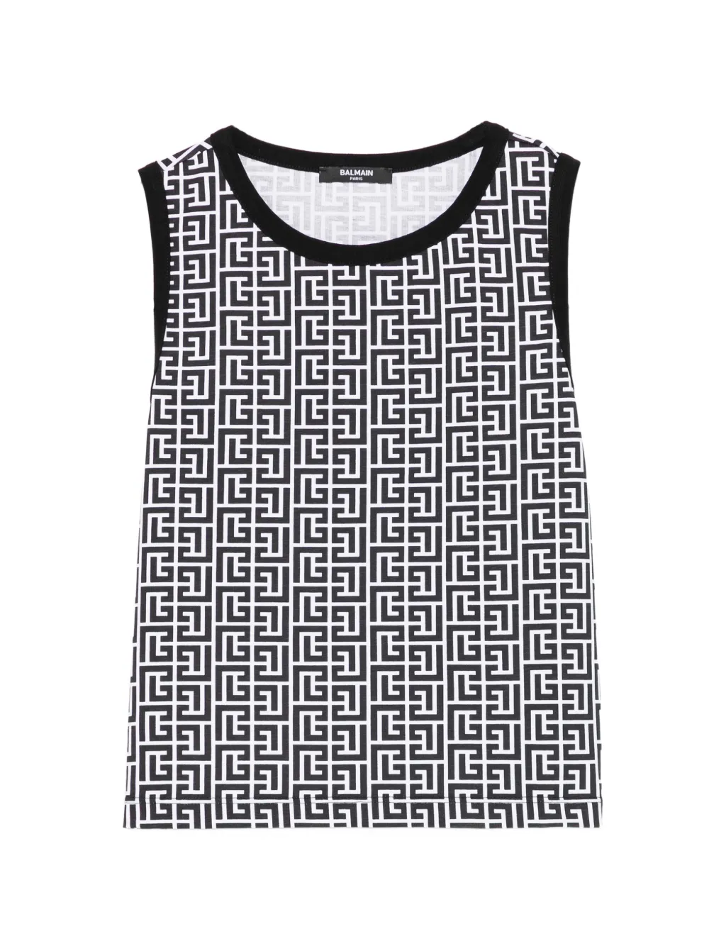 Balmain Kids logo-print top - Bianco