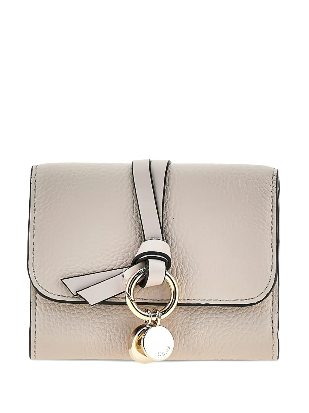 Chloé textured charm wallet - Nude