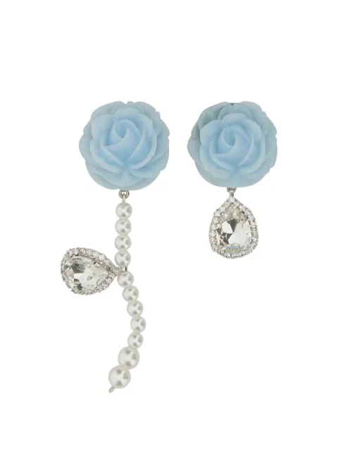 Magda Butrym aretes con detalles florales