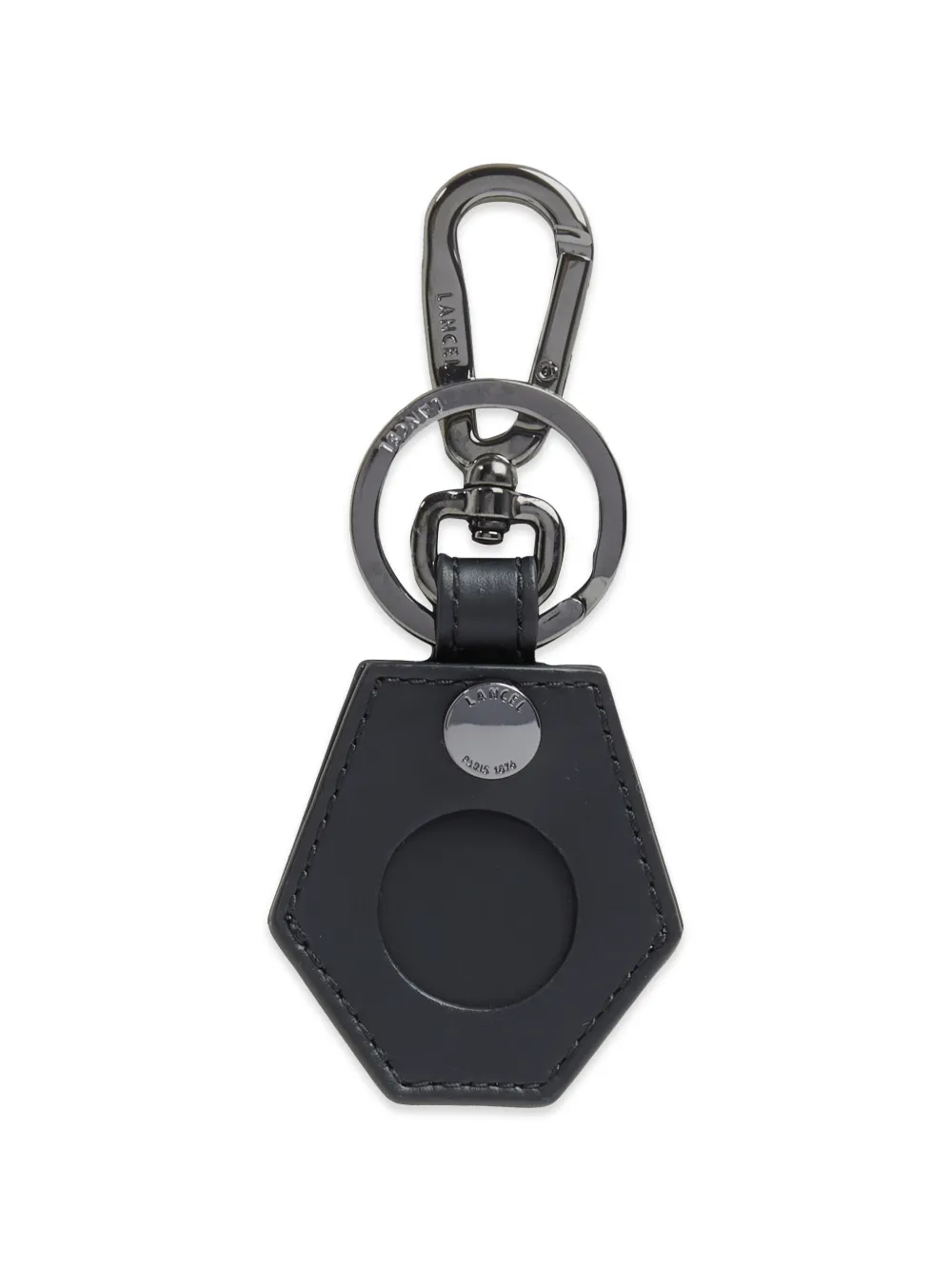 Lancel Airtag gladde leren sleutelhanger Zwart