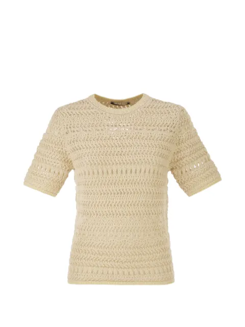 Fabiana Filippi — crochet-design short-sleeve sweater