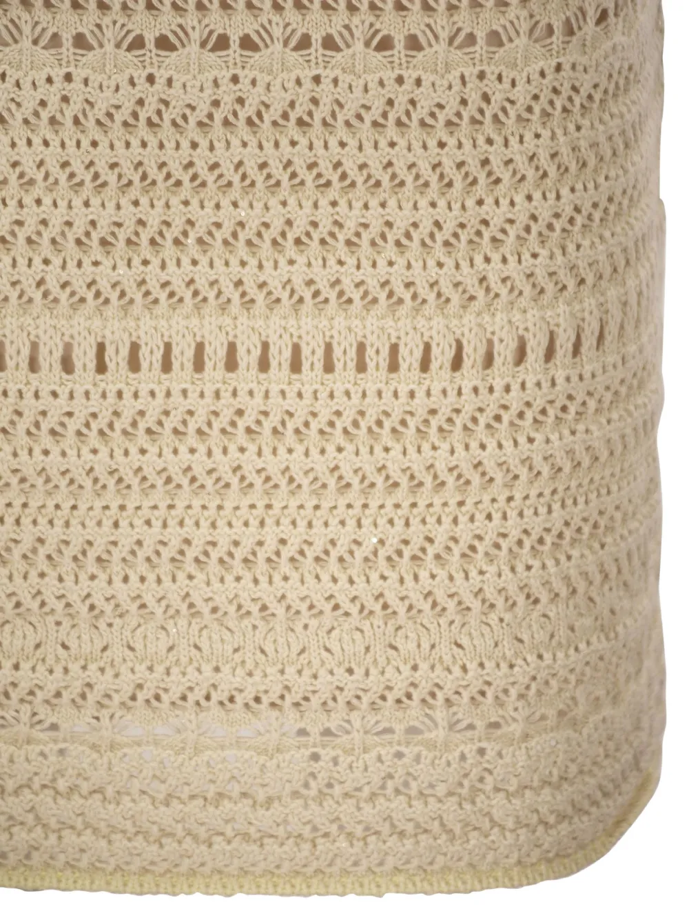 Fabiana Filippi Midi-rok met gehaakt patroon Beige