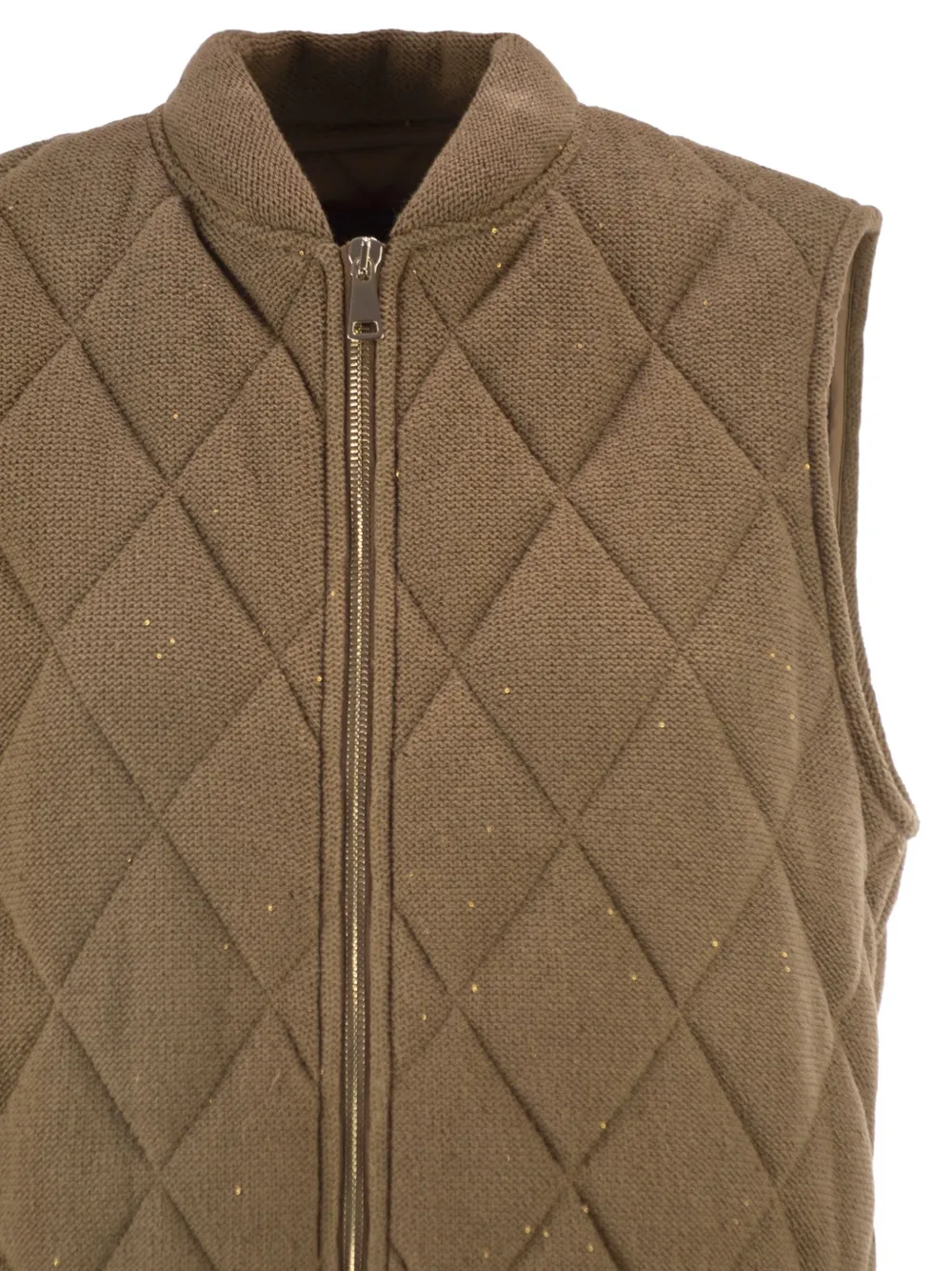 Fabiana Filippi Bodywarmer met pailletten Bruin