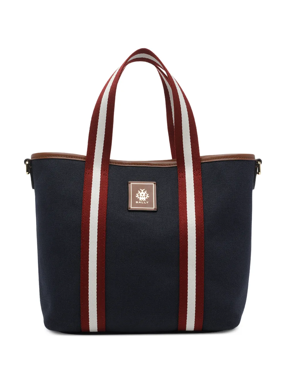 Bally logo-stripe tote bag - Blu