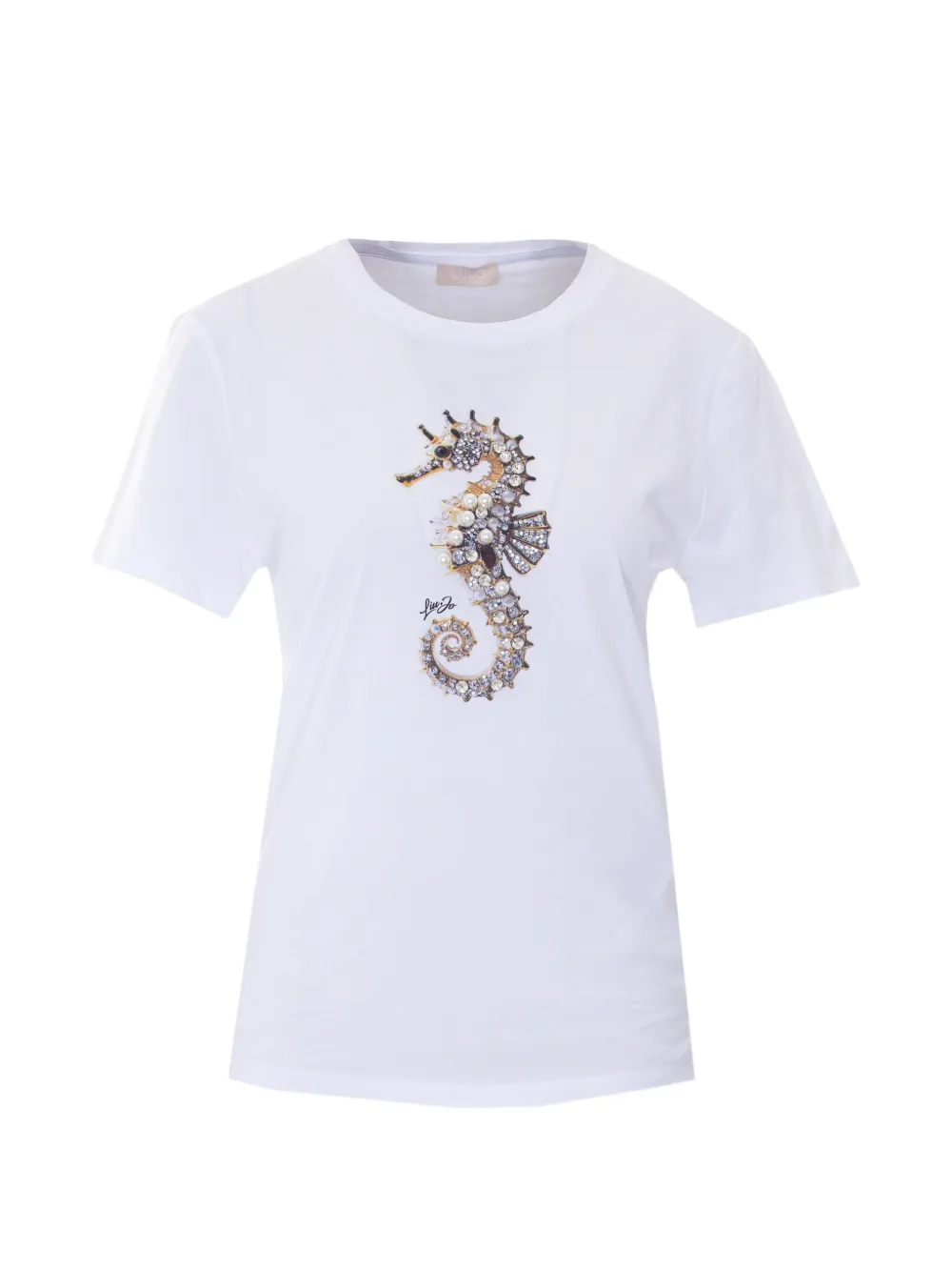LIU JO crystal-embellished T-shirt - Bianco