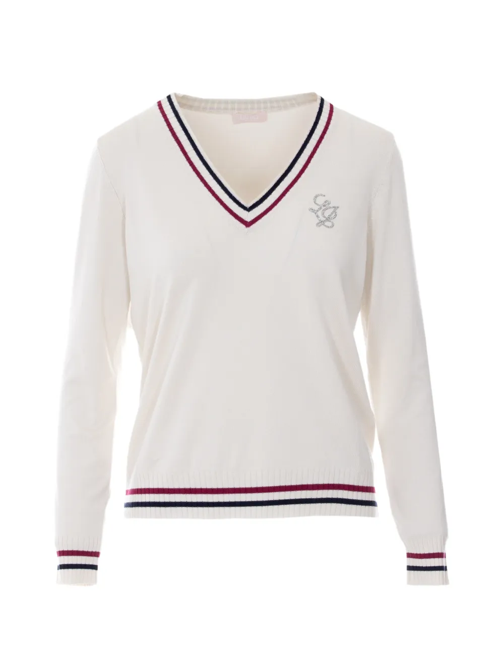 LIU JO Maglione con scollo a V - Bianco