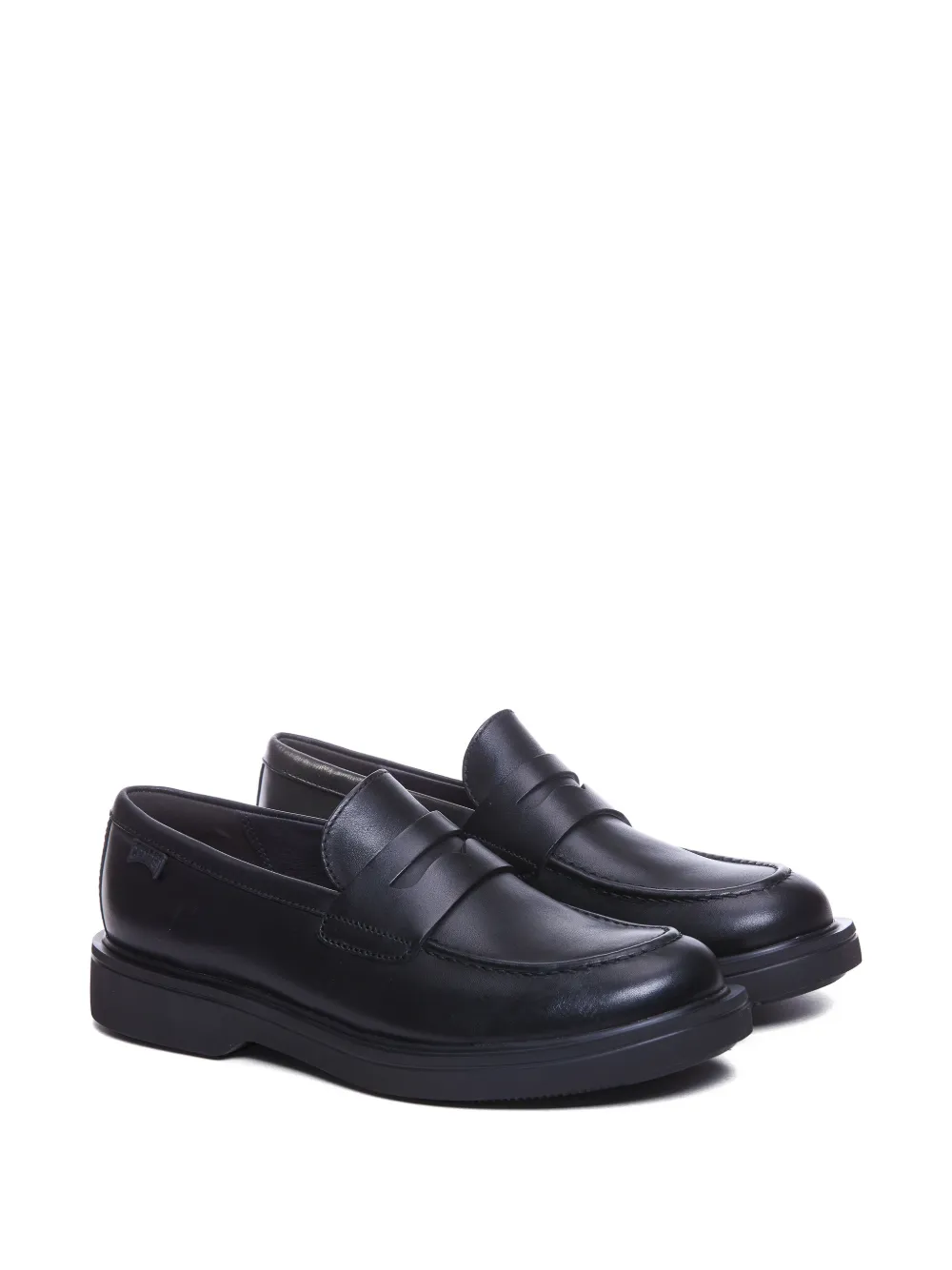 Camper Norman leren loafers met ronde neus Zwart