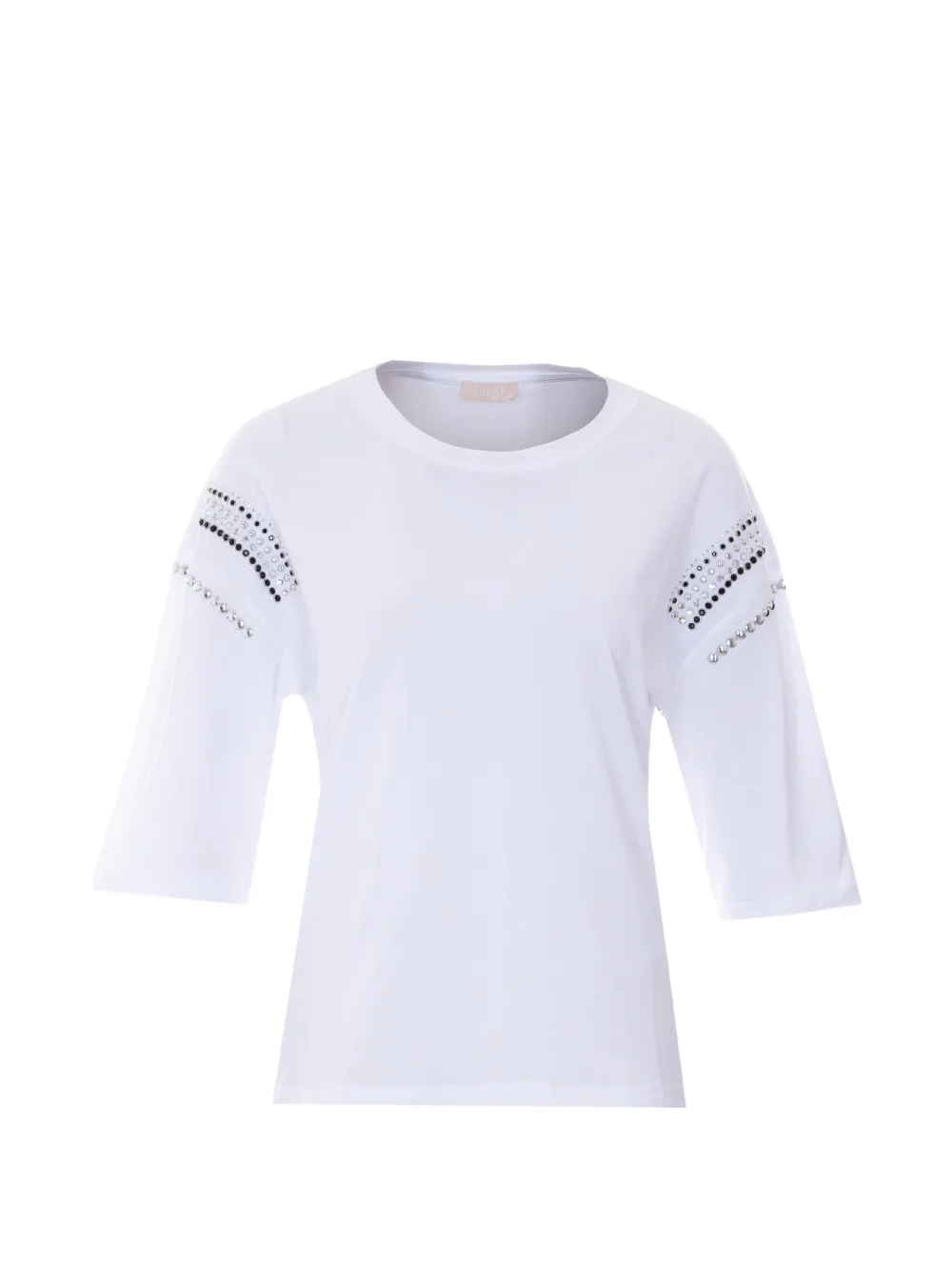 LIU JO stud-details T-shirt - Bianco