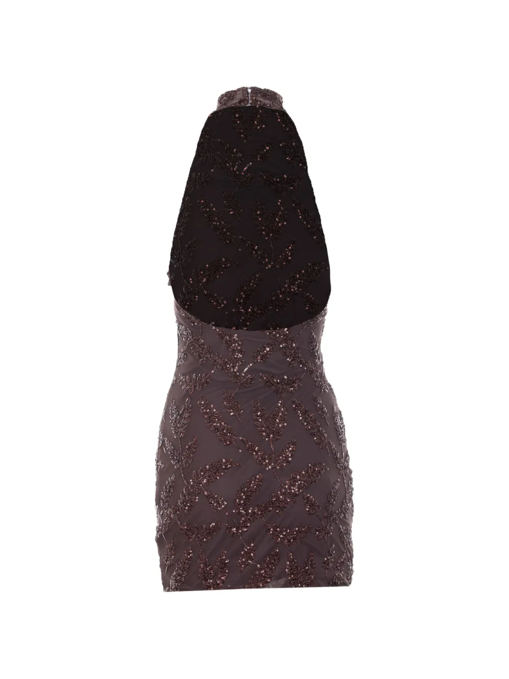 Uma Halterneck Sequin Embroidered Mini Dress
