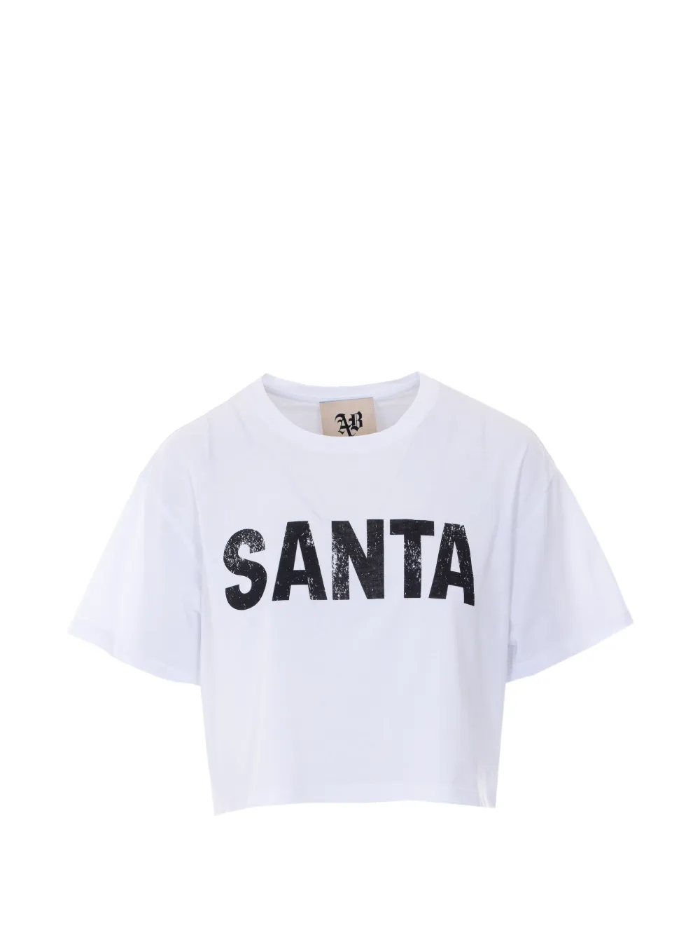 Aniye By Santa cropped T-shirt - Bianco