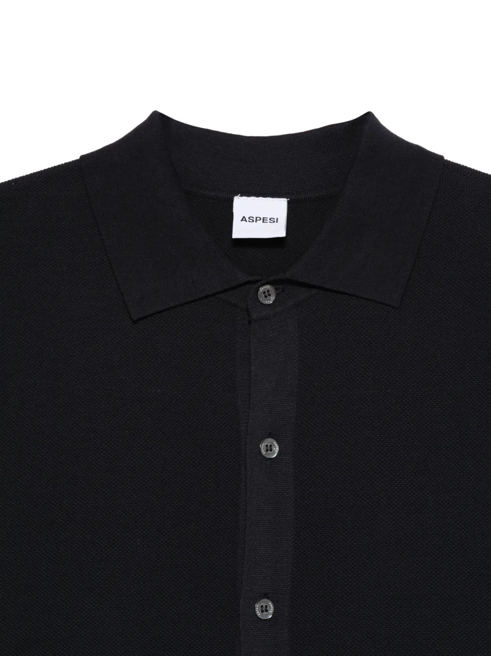  Aspesi Chemise Boutonnée En Maille à Manches Longues - Bleu 