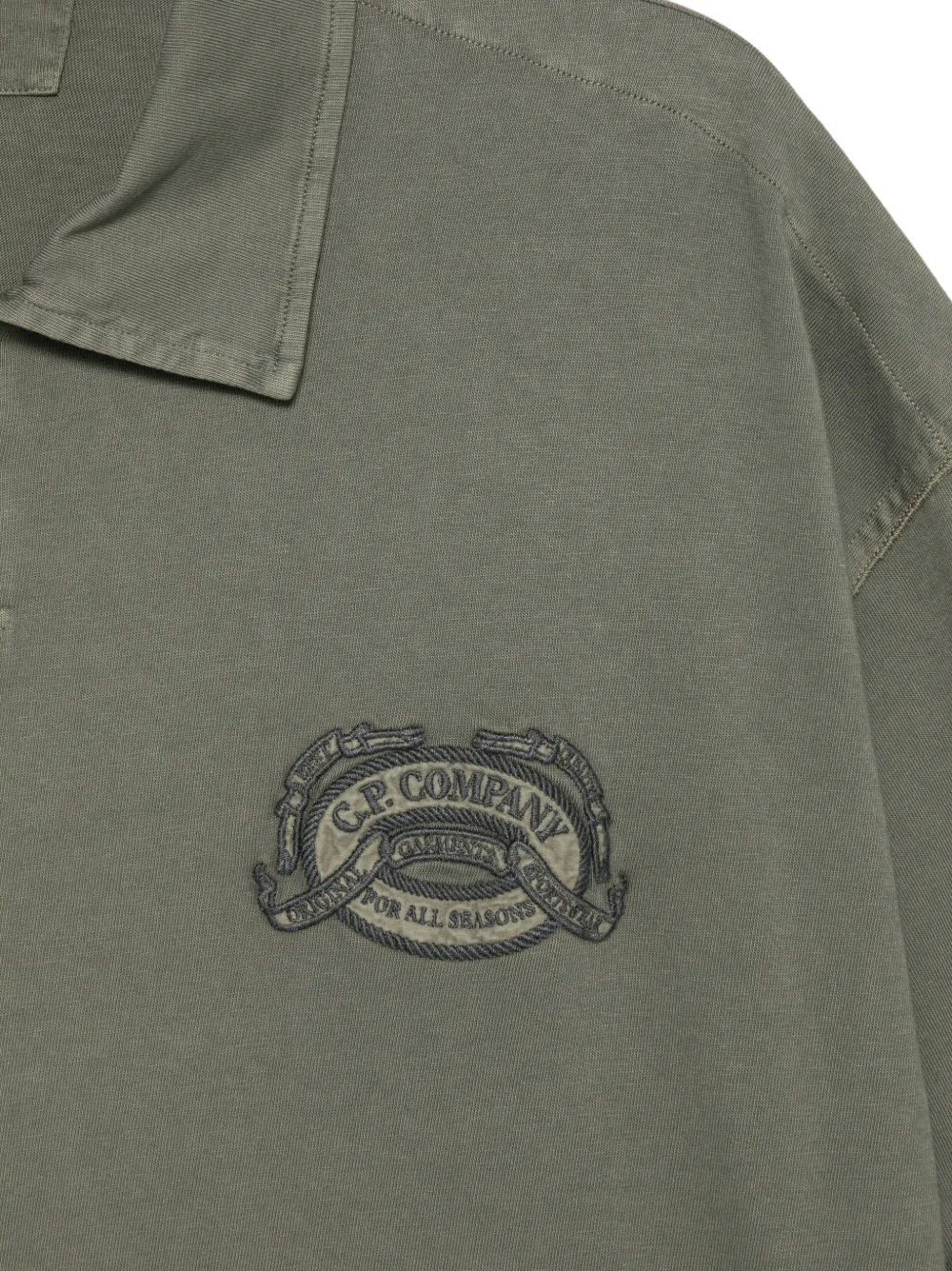 C.P. Company Poloshirt met borduurwerk Groen