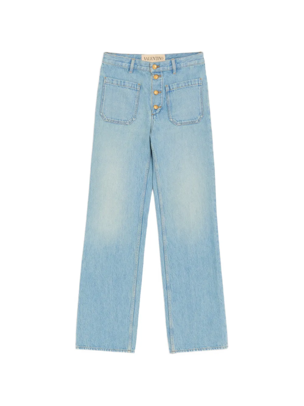 Valentino Garavani Jeans con bottoni color oro - Blu