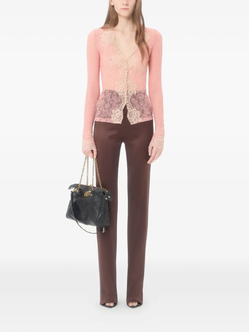 Valentino Garavani Stretch vest met kant Roze